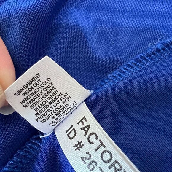 Express royal blue halter top with built in bra size medium EUC - Picture 8 of 14